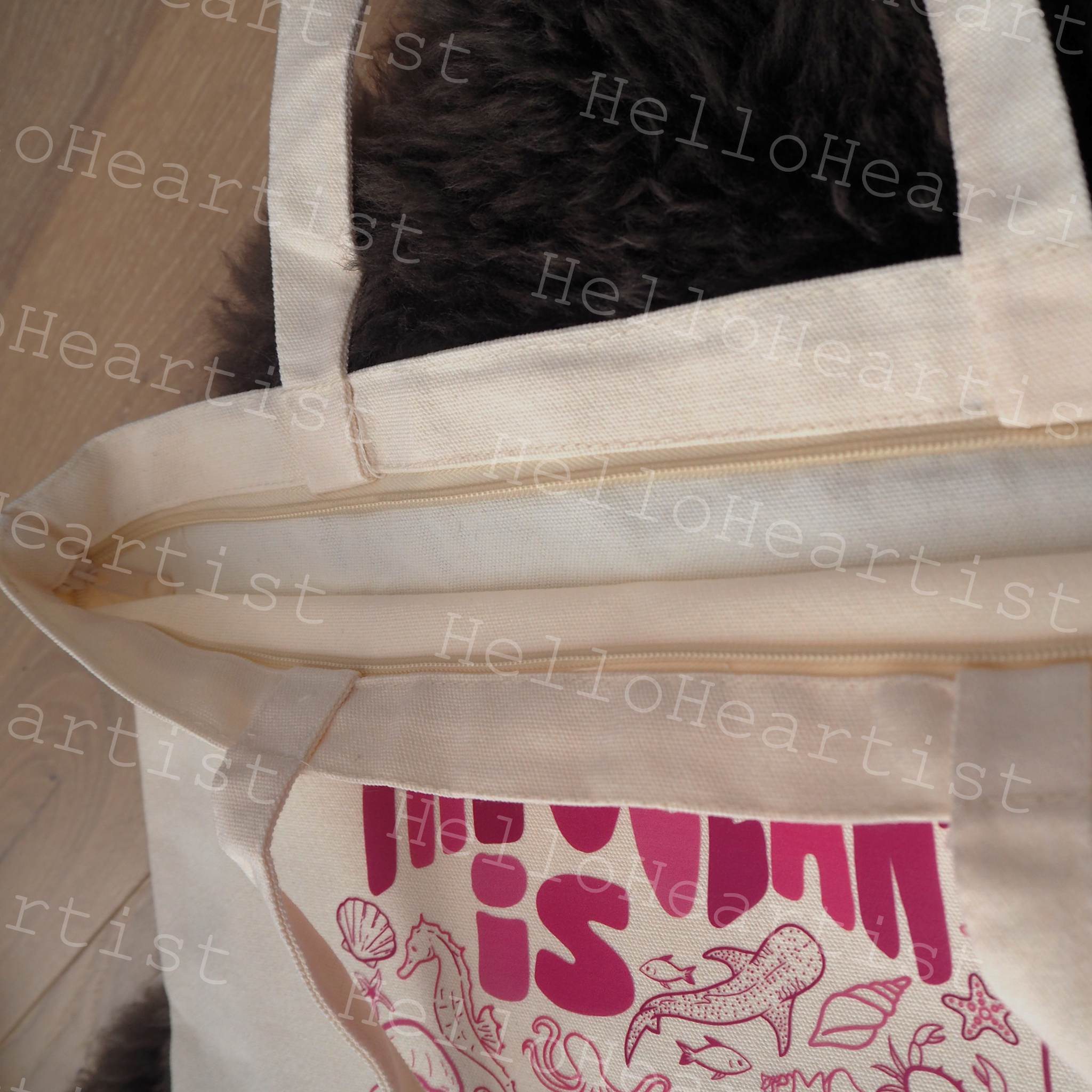 Fun Colourful Pink Beach Theme Reusable Tote Bag